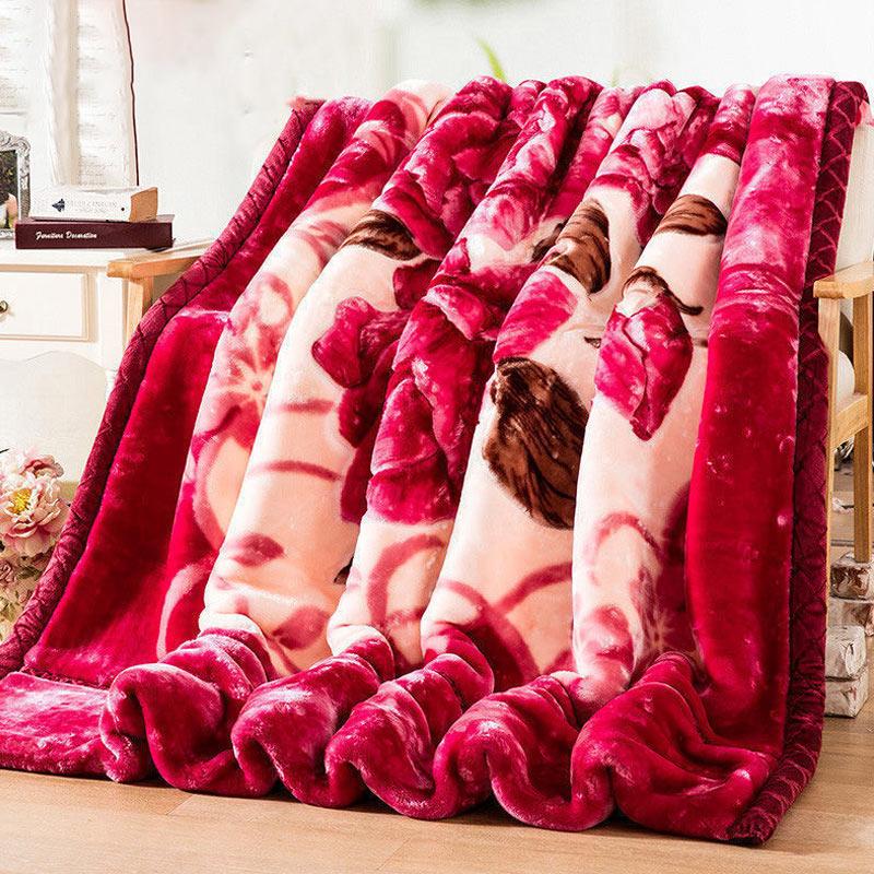 Vier Jahreszeiten warme und bequeme Decke, Steppdecke, verdickte doppelte Korallenvliesdecke, einzelne Studentenwohnheim-Winterdecke 150*200cm 2kg