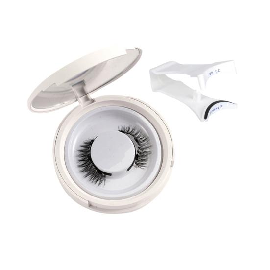 1 Set magnetische falsche Wimpern mit Wimpernapplikatorclip, wiederverwendbare, natürliche, dünne, doppelseitige magnetische künstliche Wimpern mit Klammer, Augen-Make-up-Tools für Frauen E 3