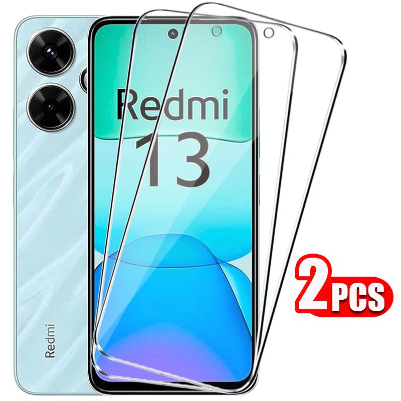 2PCS Screen Protector Für Redmi 14C 13 Hinweis 14 13 Pro 4G 5G 12 Pro + 12s gehärtetem Glas Für Redmi 13C 12C 12 POCO C65 F6 M6 X6 Pro A1 A2 + Plus A3 A3X Xiaomi POCO X6 Pro 5G reinfarbig