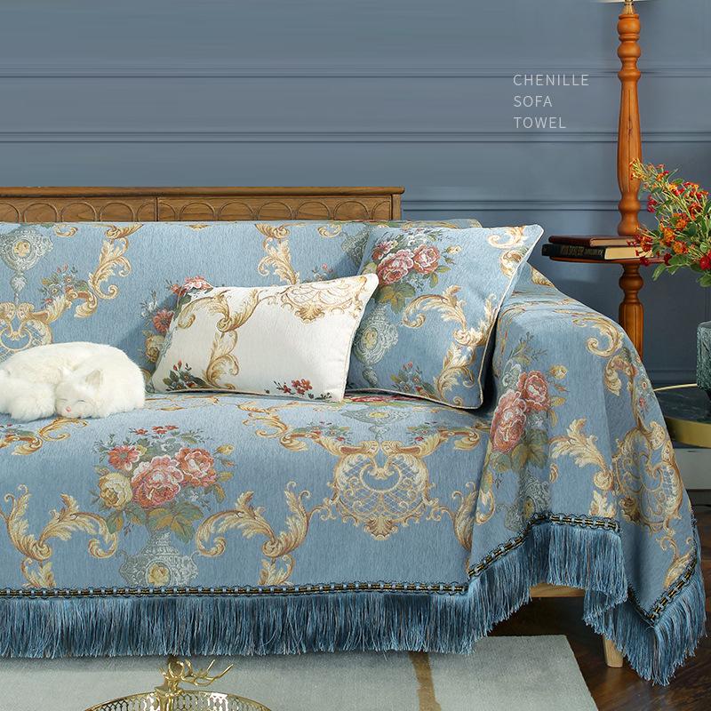 Europäische Vier Jahreszeiten Einfache Quaste Sofa Handtuch Chenille Sofa Decke Anti-cat Scratch Sofa Abdeckung Leder Sofa Abdeckung Sofa kissen 1 Seater-180x200cm
