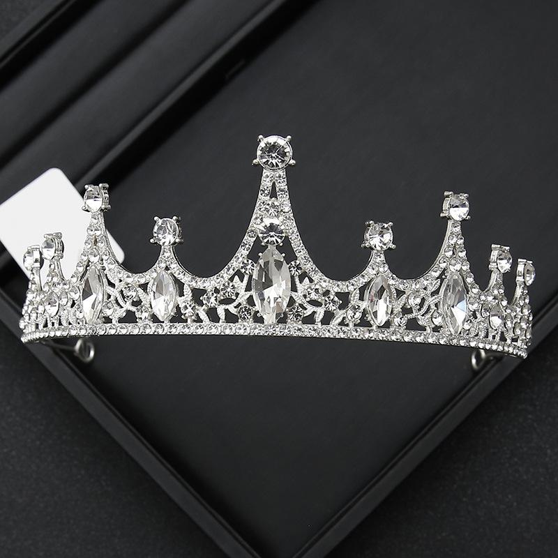 Krone Tiara Braut Strass Krone gebunden Hochzeitskleid Ornament Achtzehn Jahre alt Bat Mizwa Geburtstag Prinzessin Haar Zubehör Kinder