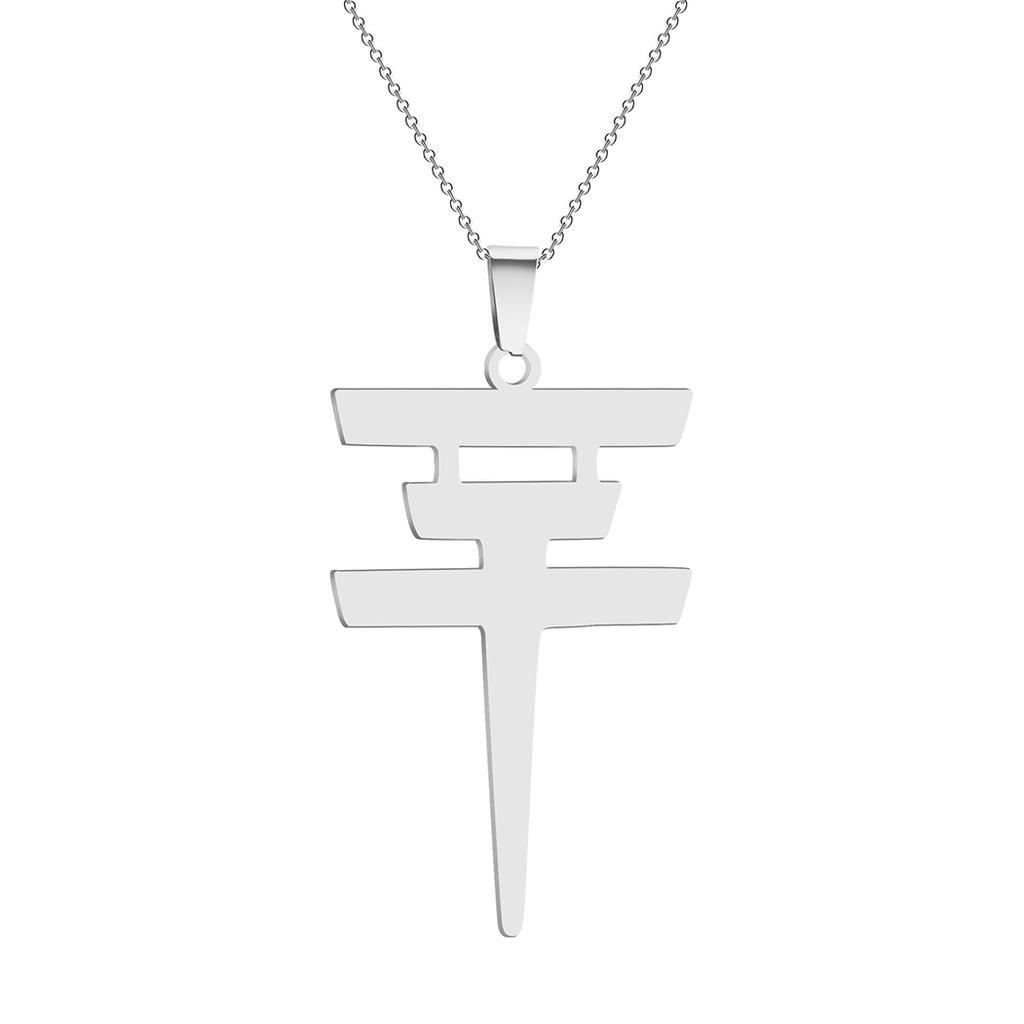 Tokio Hotel Edelstahl Vintage Halskette, Eine Halskette mit Anhänger, Eine Halskette für Männer und Frauen, Schmuck Zubehör silber