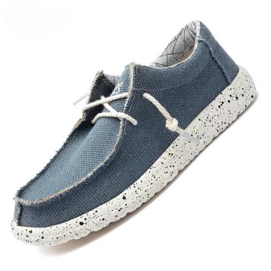 Sommer Herren Canvas Schuhe Denim Sneakers Herren Canvas Schuhe Atmungsaktive Mokassins Vulkanisierte Schuhe Herren Sneakers Schuhe Übergröße 48 Yard 43 black