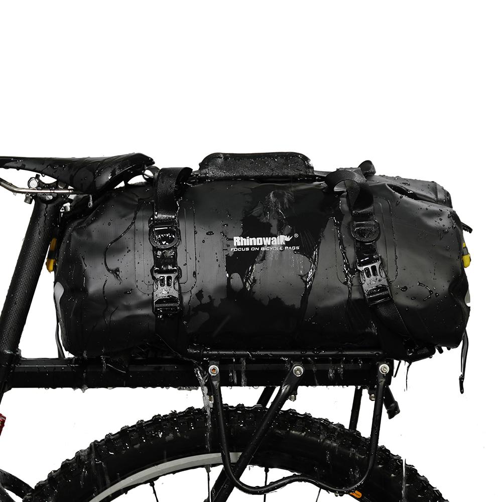 20L wasserdichte Seesack Multifunktionale Radfahren Fahrrad Rücksitz Trunk Bag Fahrradträger Gepäcktasche schwarz