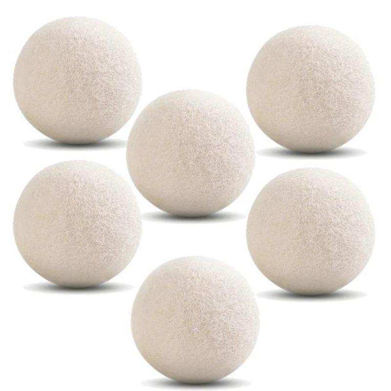 6Pcs Mehrweg Wolle Trockner Bälle Weichspüler Wäsche Hause 5cm Fleece Trockenen Kit Ball Nützliche Kleidung Waschmaschine Zubehör 6Pcs