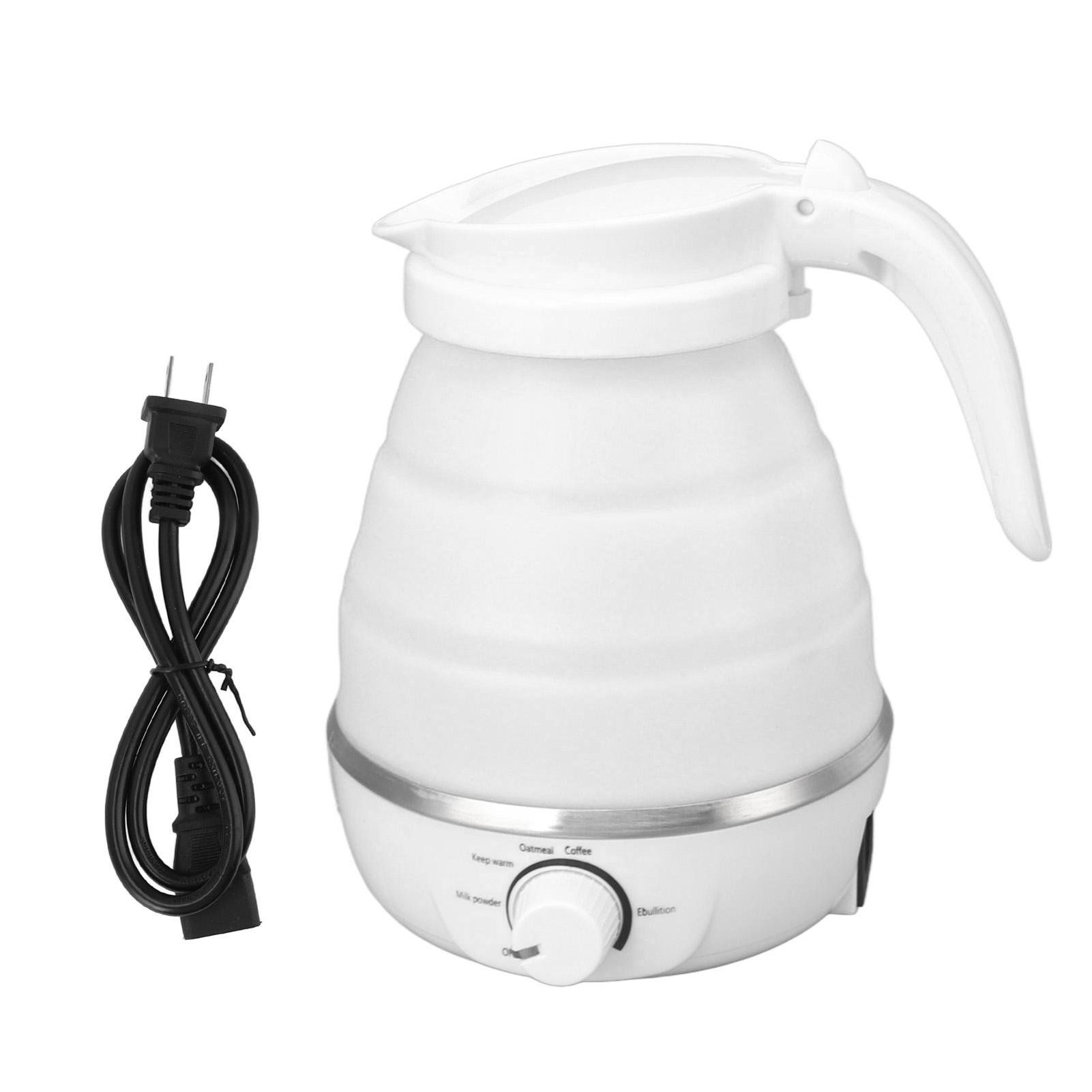 0.6L Faltbarer Wasserkocher 600W Hitzebeständig Rostfrei Tragbarer Wasserkocher für Reisen L(for 6.5-9kg) weiß