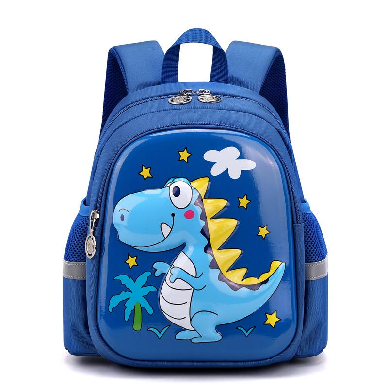 Kindergarten Jungen 3D Dinosaurier Schulranzen Hochwertige Kinder Rucksack Dinosaurier Jungen Schultaschen 2-6 Jahre 28cm*28cm*14cm himmelblaue