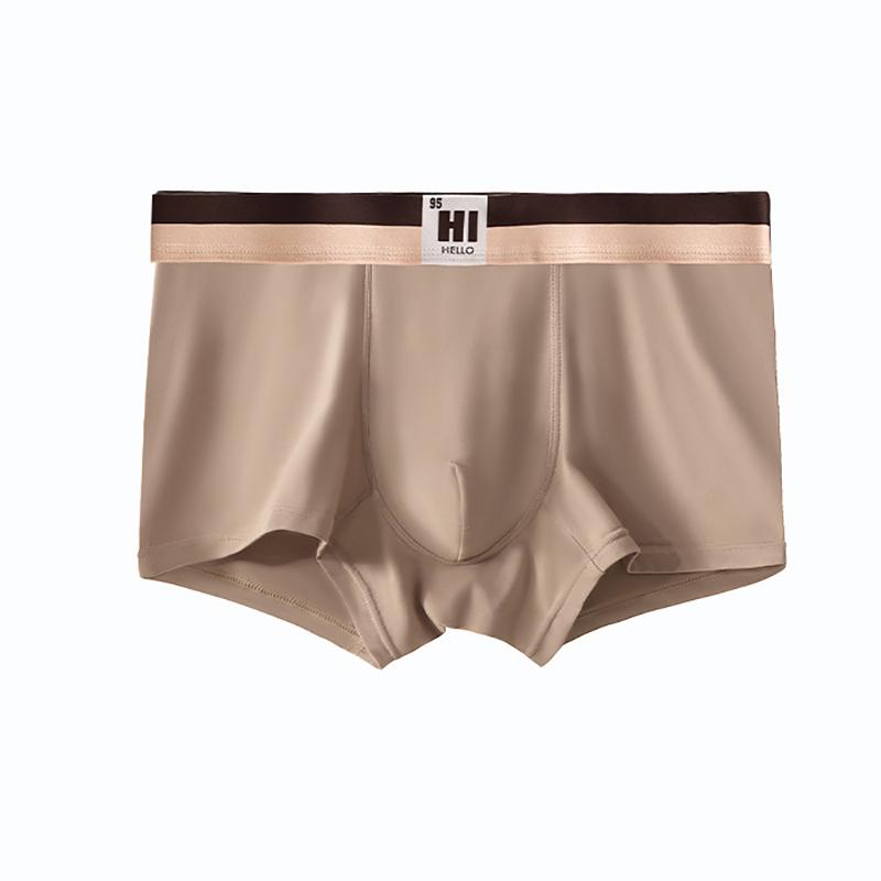 Herren Sexy Baumwoll-Slips Intime Unterwäsche Homme Boxershorts Thermoshorts Lingerie Unterhosen Slips 2XL beige