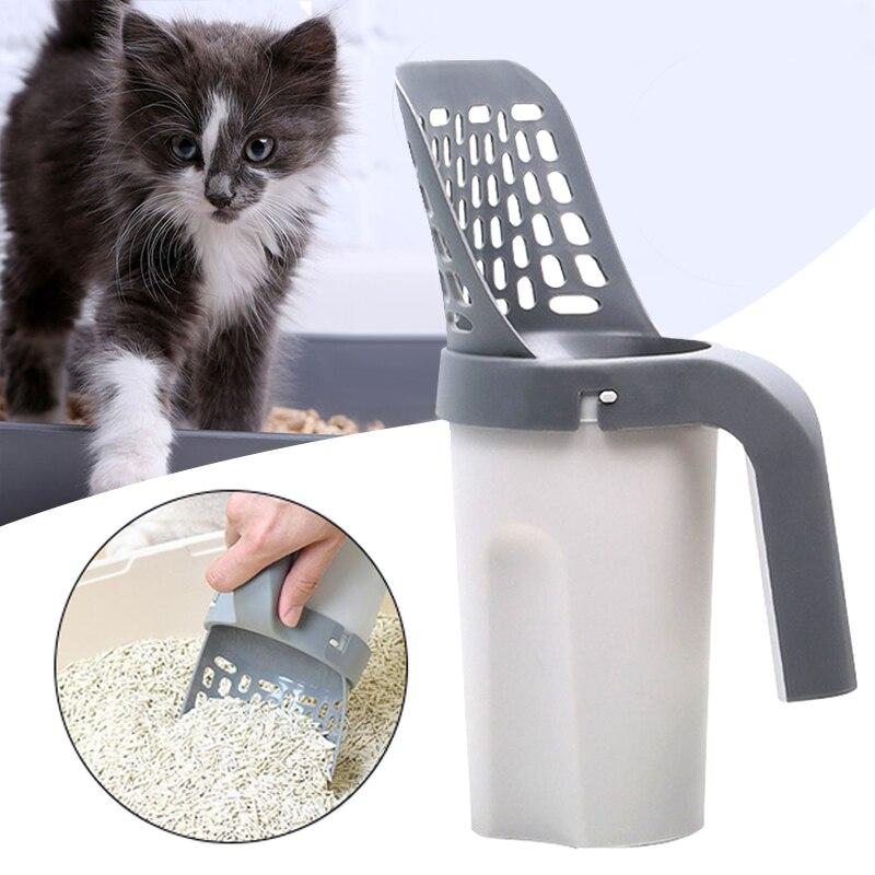 1pc Katzenstreu Schaufel Scoop Filter Pet Wurf Sichter Hohl Sauberer Scoop Sandkästen Schaufel Sand Katzen Liefert grau