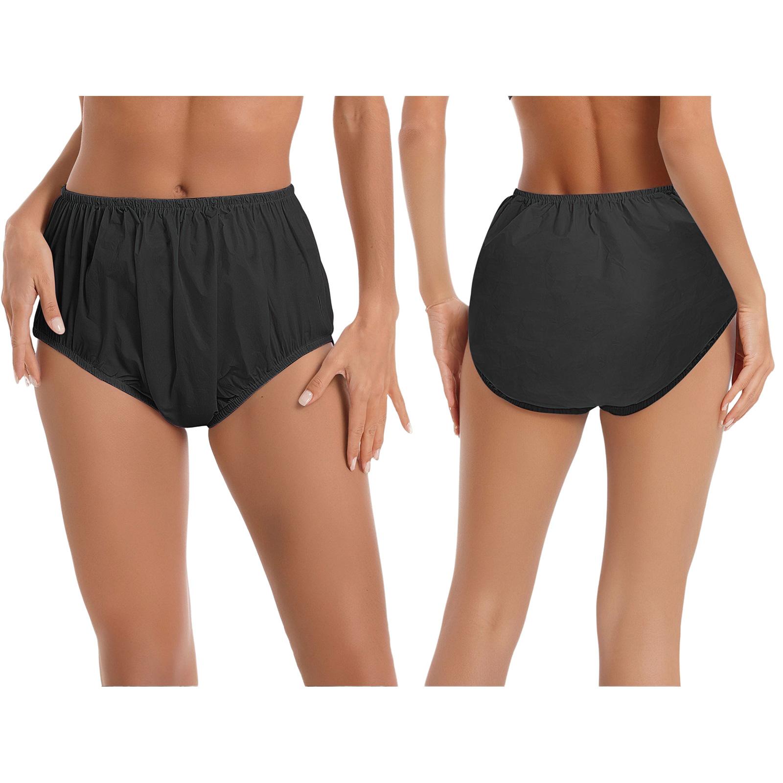 Windeln für Erwachsene Ältere Postoperative Patientenwindel Wasserdicht Langlebig Auslaufsicher Waschbar Dehnbar Plastikunterwäsche Slips M schwarz