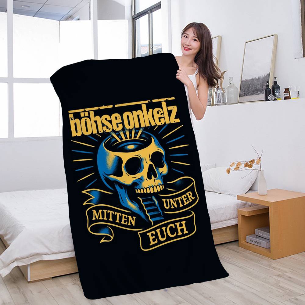 Deutschland Band B-Bohse O-Onkelz Große Mikrofaser Strandtücher Schnelltrocknendes Handtuch Sand Strandtücher Poolhandtuch Für Reise Schwimmbad Yoga W102*H193(CM)