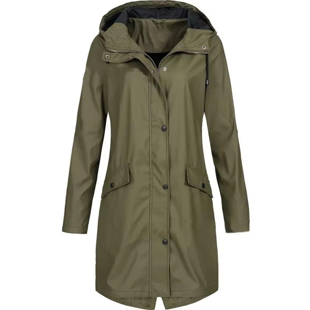 Wasserdichter Regenmantel Lange Regenmäntel Jacke Wasserdichte Regenmäntel Feminina Geschenke Outdoor Fahrradfahren Bergsteigen Jacken Damen XXXXXL dunkelgrüne