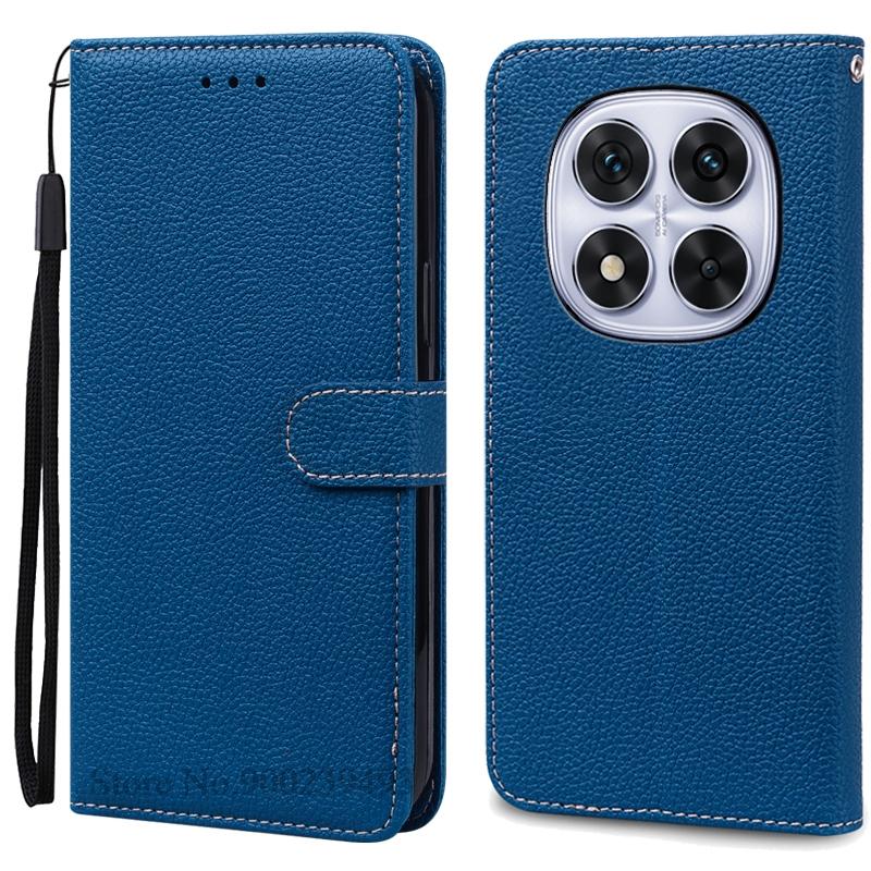 Für Redmi Note 14 Pro Hülle Xiaomi Redmi Note 14 Pro Plus 5G Hülle Leder Flip Wallet Cover Für Redmi Note 14 Pro 4G Hülle Fundas Note 14 Pro Plus 5G navy blau