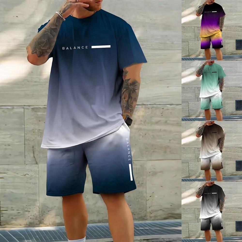 Trendy Sommer Casual Auch Geeignet Für Sport Shorts Kurzarm 2024 Neue Herren Übergroßen Lockeren Schnell Trocknenden Sommeranzug 6XL