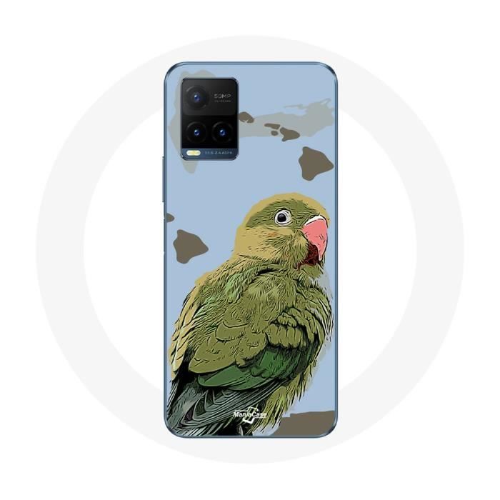 Coque pour Vivo Y21s 2021 / Y21 2021 Perruches Oiseaux vert