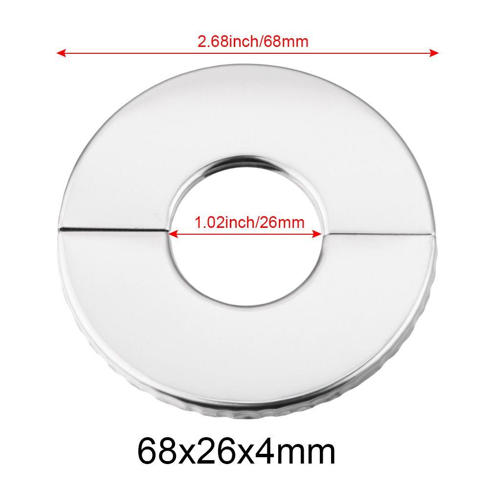 Chrom-Edelstahl-Wasserhahn-dekorative Abdeckung, Wasserhahn-Zubehör, Wasserhahn-Dekor, Rohr-Wandabdeckungen 68x26x4mm