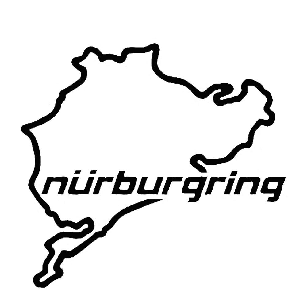 Auto Außen Dekor Nürburgring Karte Lustige Auto Lkw Fahrzeug Reflektierende Aufkleber Aufkleber Dekoration Auto Teile schwarz