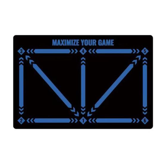 Fußball-Fußarbeitsmatte, tragbar, rutschfest, geräuschlos, für Kinder, Teenager, Erwachsene, alle Niveaus, Spieler-Agilität, Fußball-Schritt-Dribbling-Training, Bodenpolster 50x80cm blau