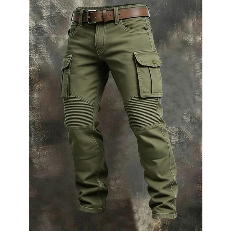 Herren 100% Baumwolle Amerikanische Taktische Outdoor Freizeit Mehrere Taschen Gerade Cargohosen Arbeits Hosen 3XL grün