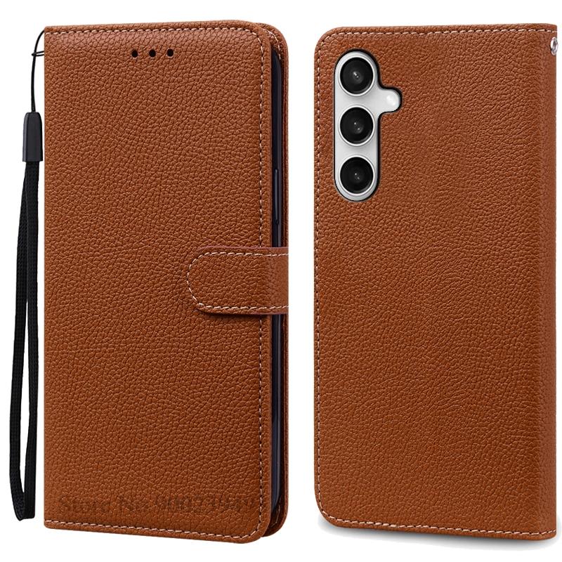 A17 Hülle Für Samsung Galaxy A17 Hülle Brieftasche Leder Klapphülle Für Samsung A17 5G Hülle A175F A176B 4G Handyhülle Coque Fundas Samsung A17 5G 4G braun