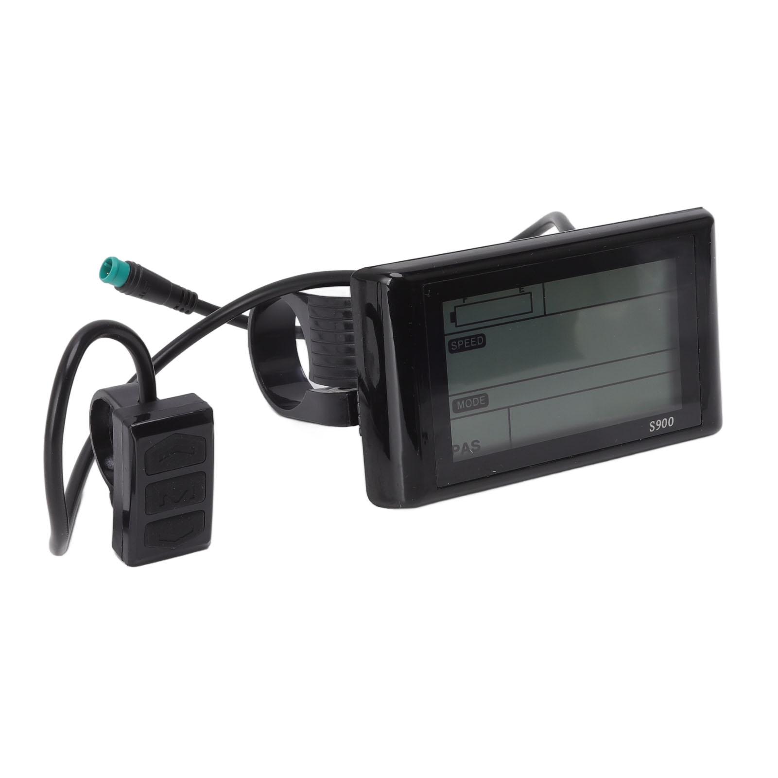 S900 Elektrofahrrad LCD-Display 24V 36V 48V Wasserdicht Echtzeitaufzeichnung für Roller Elektro