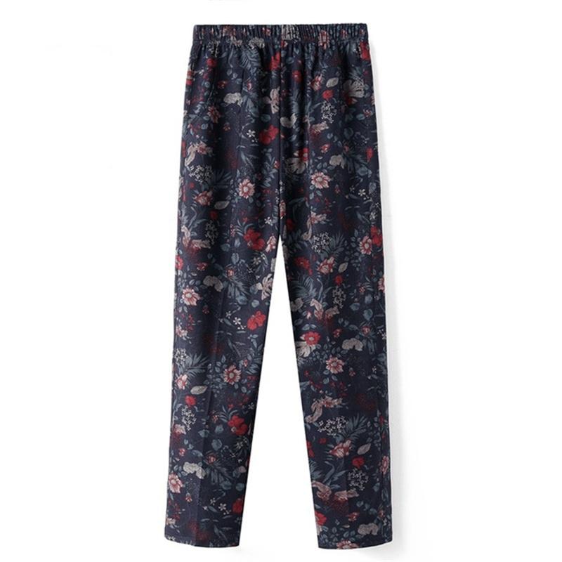 Extra Große Größe 9XL Frauen Mittleren Alters Hosen Elastische Hohe Taille Casual Hosen Weibliche Gerade Hosen XXXXXL