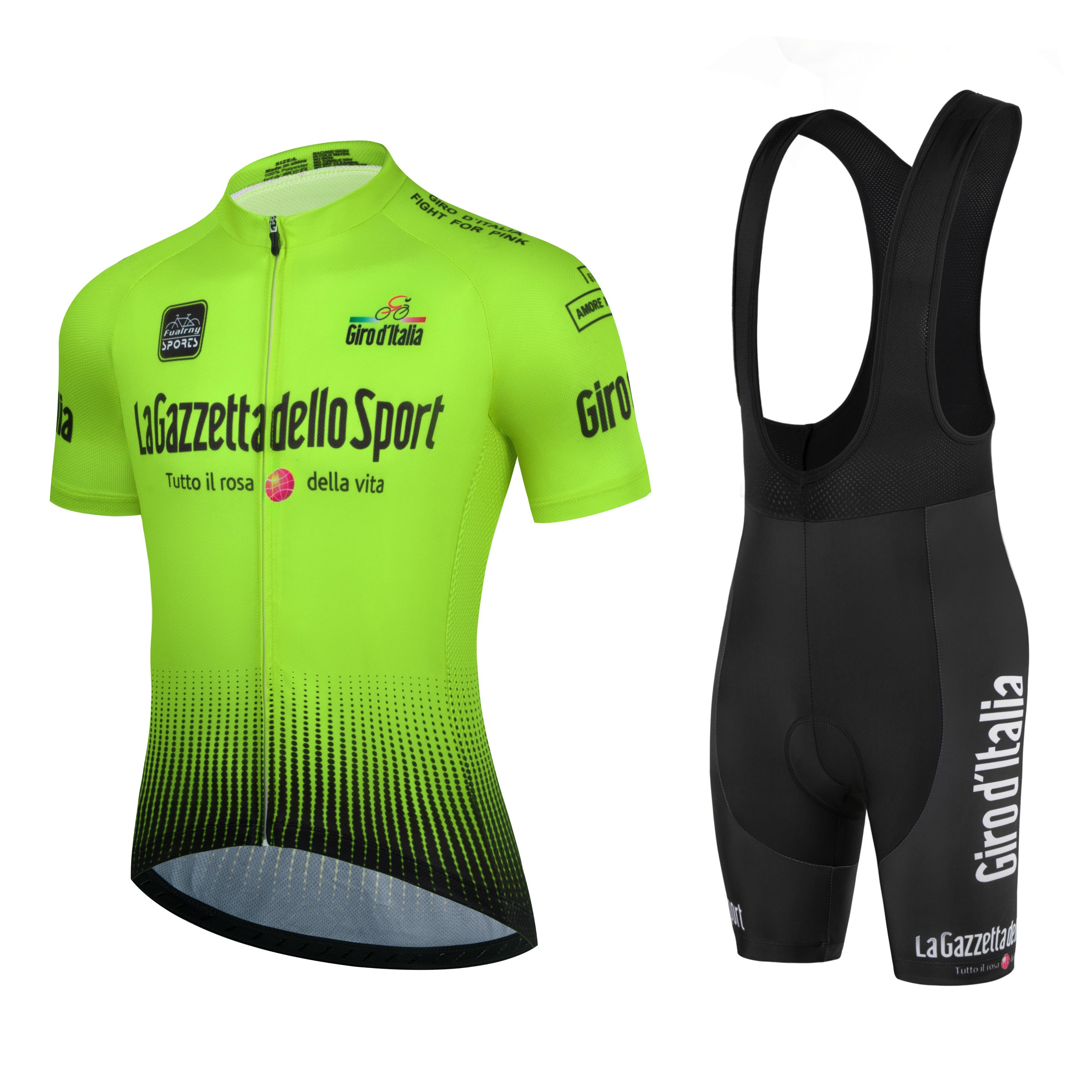 Tour De Giro D'ITALIA Sommer Kurzarm Fahrradbekleidung Radtrikot-Set Rennrad Radsportbekleidung Trikot-Set Sportbekleidung XXL