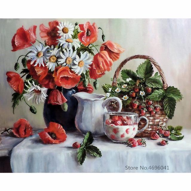 DIY 5D Diamant Malerei Blumen Diamant Stickerei Blumen Diamant Mosaik Home Decor 20X30CM