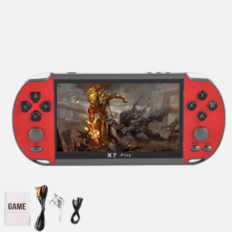 Tragbare Retro-Spielekonsole X7plus 5,1 Zoll Vintage Handheld-Spielsystem Red