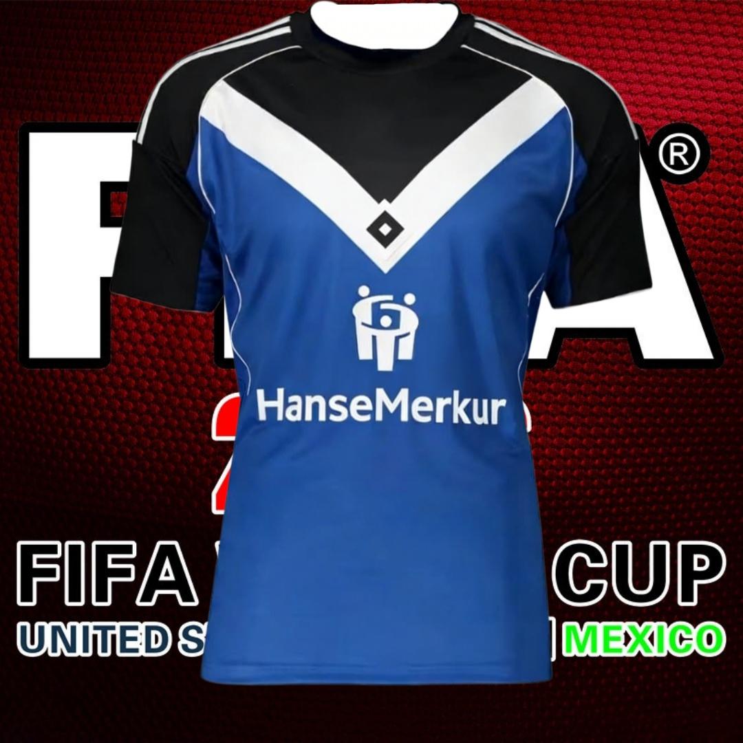 Hamburger SV Heim- und Auswärtsfußballtrikots Kurzarm Sport-T-Shirt Gleich für Erwachsene und Kinder Familien-Kinder-T-Shirts Mode S