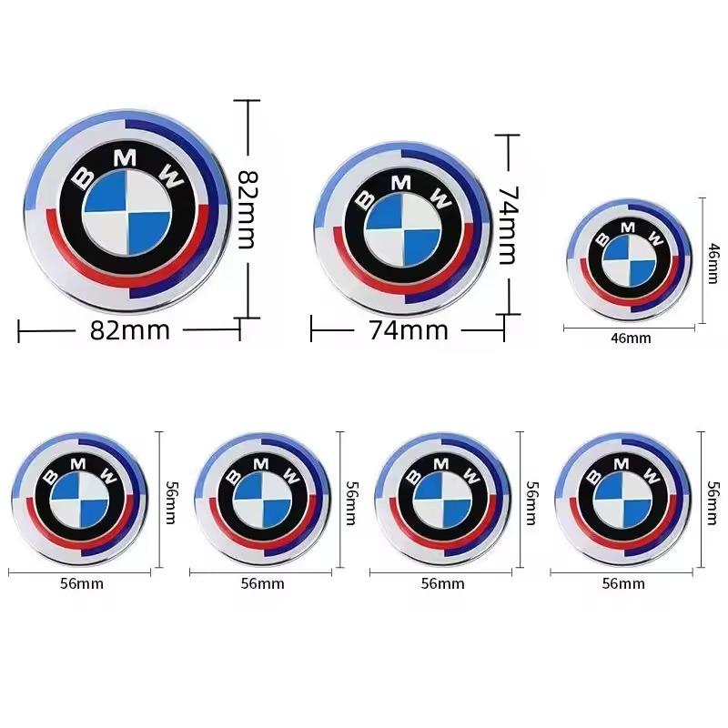 7 Stück/Set Auto 50-jähriges Jubiläum Logo Für BMW G30 G31 G38 G11 G12 G20 G28 F10 F48 F49 G01 F20 F21 F22 Felgen Dekorationsabdeckung