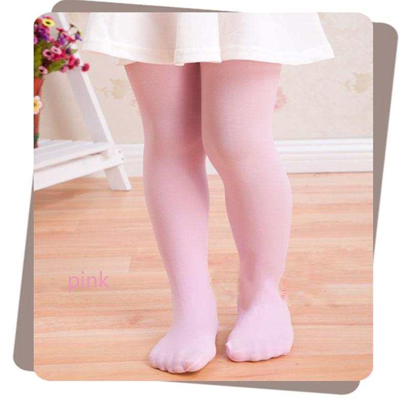 Frühling Candy Color Kinder Strumpfhosen Ballett Tanz Strumpfhosen für Mädchen Strumpf Kinder M rosa