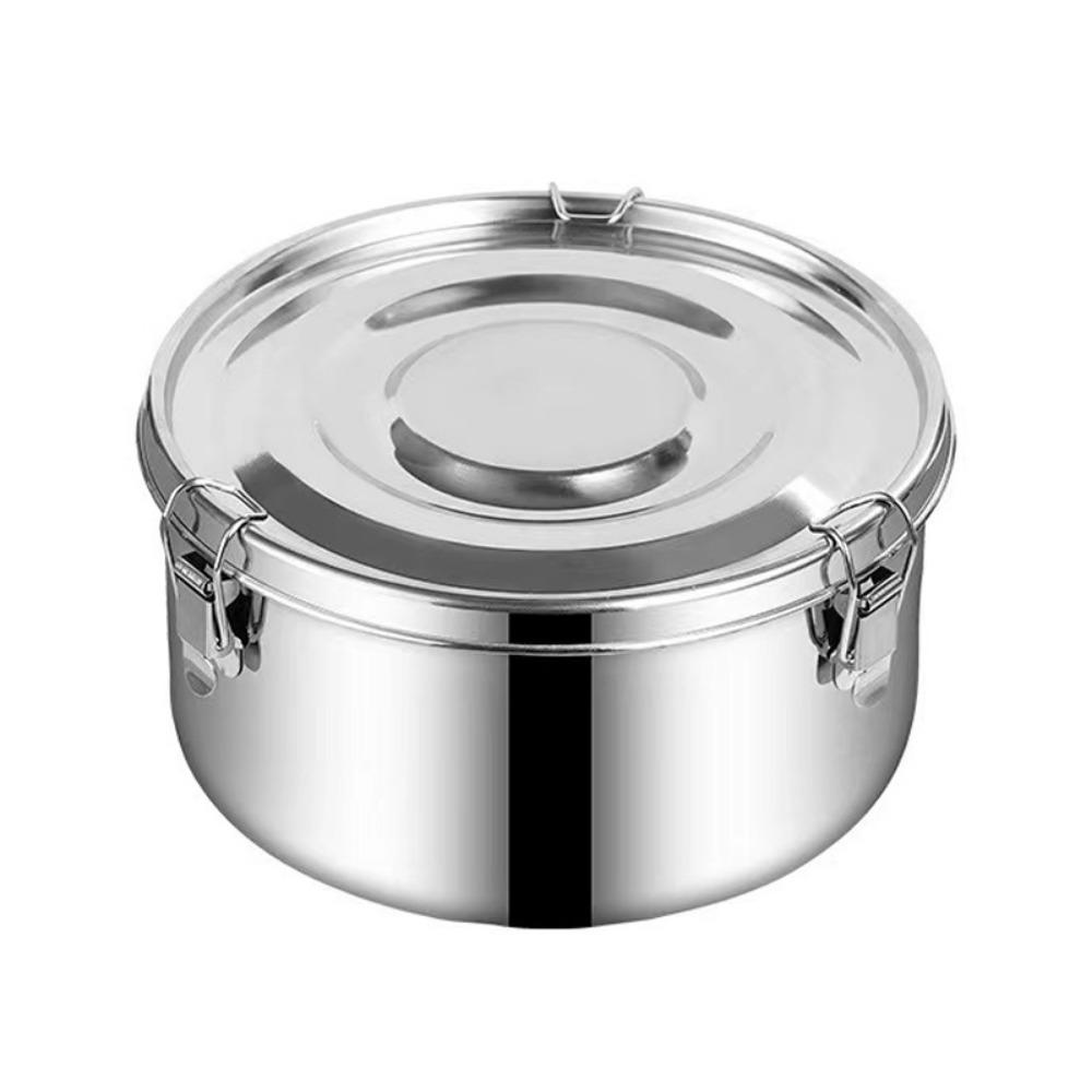 Runde Mittagessen Box 304 Edelstahl Bento Box Hohe Qualität Lebensmittel Container Picknick 10cm-360ml white