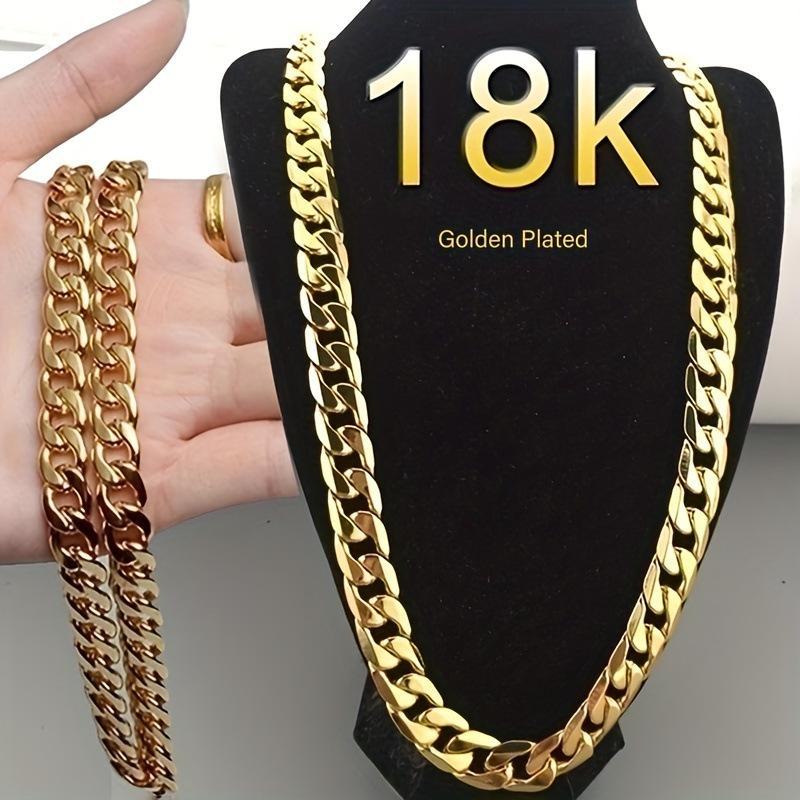 Goldkette für Herren in kubanischer Kette - 6 mm, 16-30 Zoll, Sonderangebot 30in gold