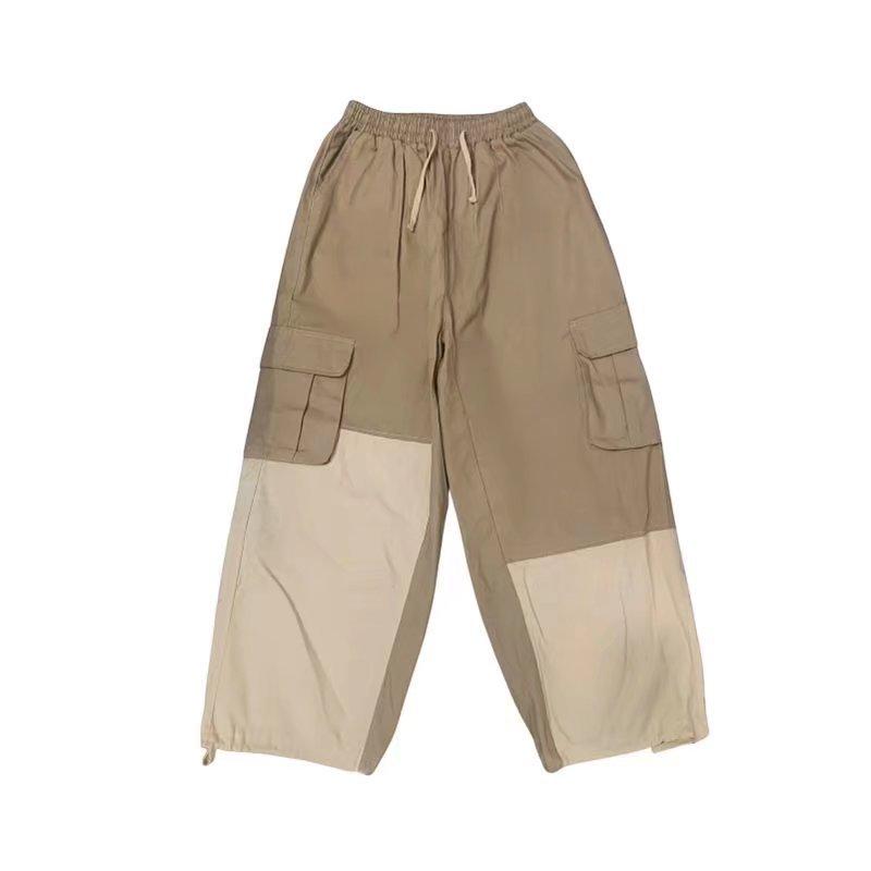 Baggy Schwarze Cargohose für Männer Khaki Cargohose Männlich Vintage Lose Lässige Herbst Street Hip Hop Retro L khaki