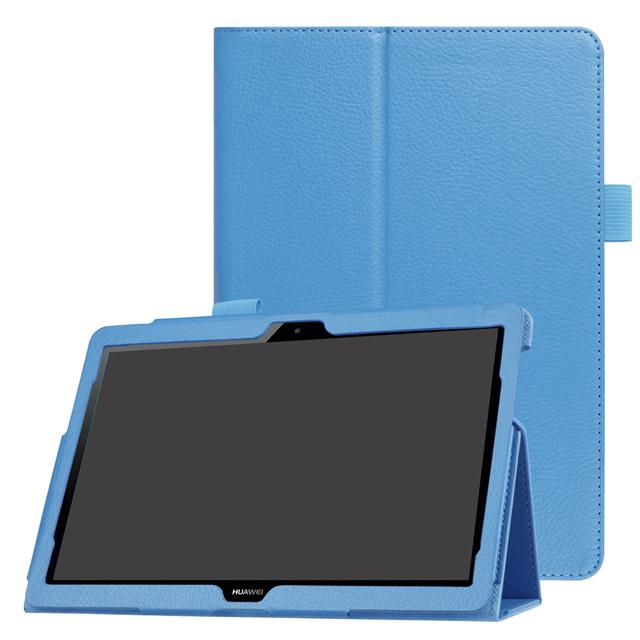 Hülle für Huawei MediaPad T5 10 T3 9.6 M5 Lite 10.1 8 Tablet Hülle Slim Folding Stand PU Leder Cover für Huawei M5 10.8 8.4 Hülle M5 Lite 8.0 himmelblaue