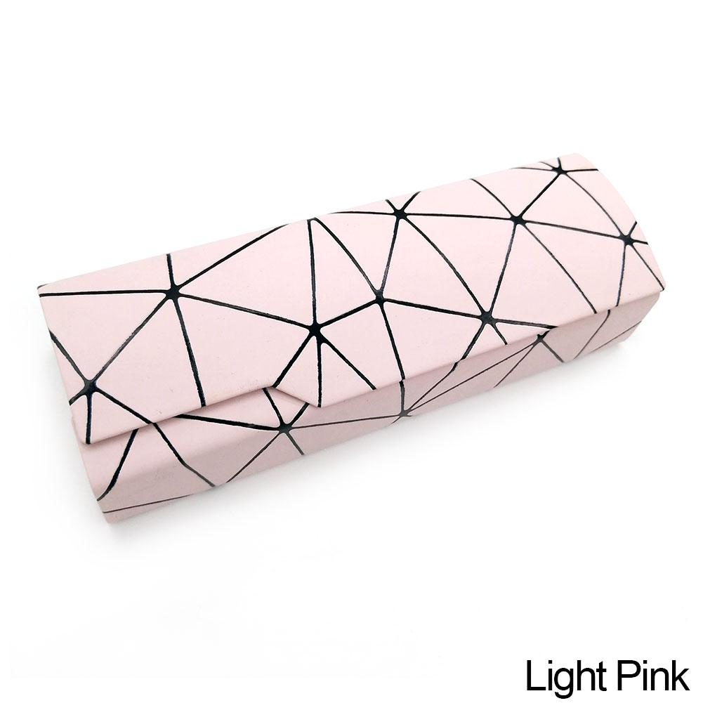 Mode Männer Frauen Gläser Fall Schutzhülle Box Sonnenbrille Zubehör Optische Lesebrille Brillen Box hellrosa