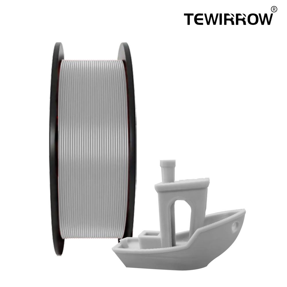 3D-Drucker-PLA-Filament, 1,75 mm Durchmesser, passend für FDM-Drucker, 3D-Druckfilament in Premiumqualität, extrem robust, 1 kg/Stück grau