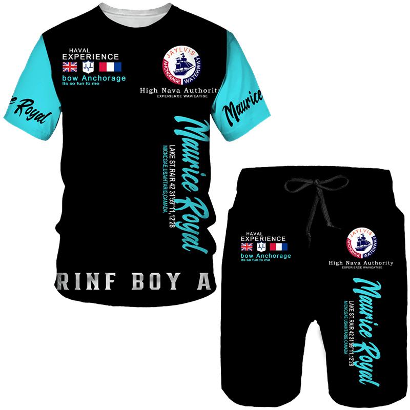 Mode Brief Drucken männer T-shirts/Shorts/Sets Casual T-Shirts Paar Outfits Jogging Streetwear Kleidung Hip Hop 2 stück Trainingsanzug XXL