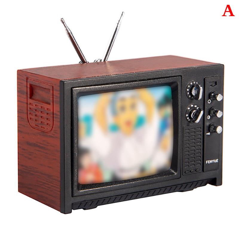 Puppenhaus-Miniatur-Ornamente, Mini-Retro-TV-Spielzeug-Ornamente