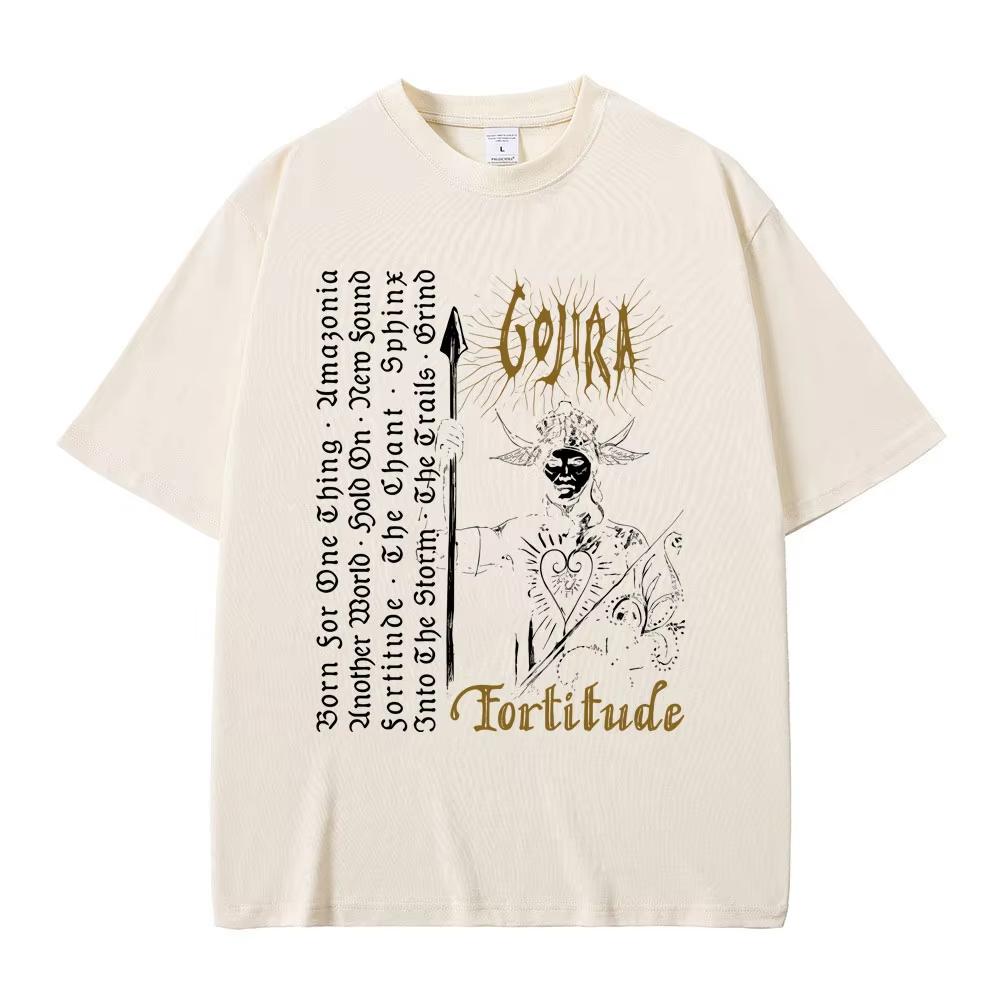 Metal Band Gojira Fortitude Album Grafik T-Shirts Herren Damen Lässig Baumwolle Übergroße T-Shirts Männlich Vintage Rock T-Shirts Tops 3XL