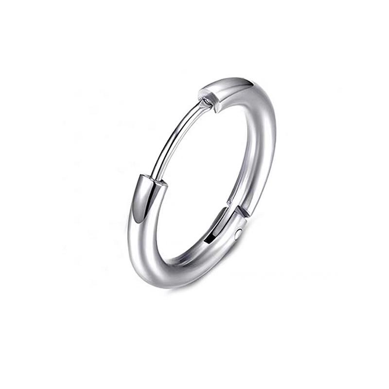 Titanstahl Nicht-Piercing Ohrclip: Trendige runde Ohrringe für Männer & Frauen