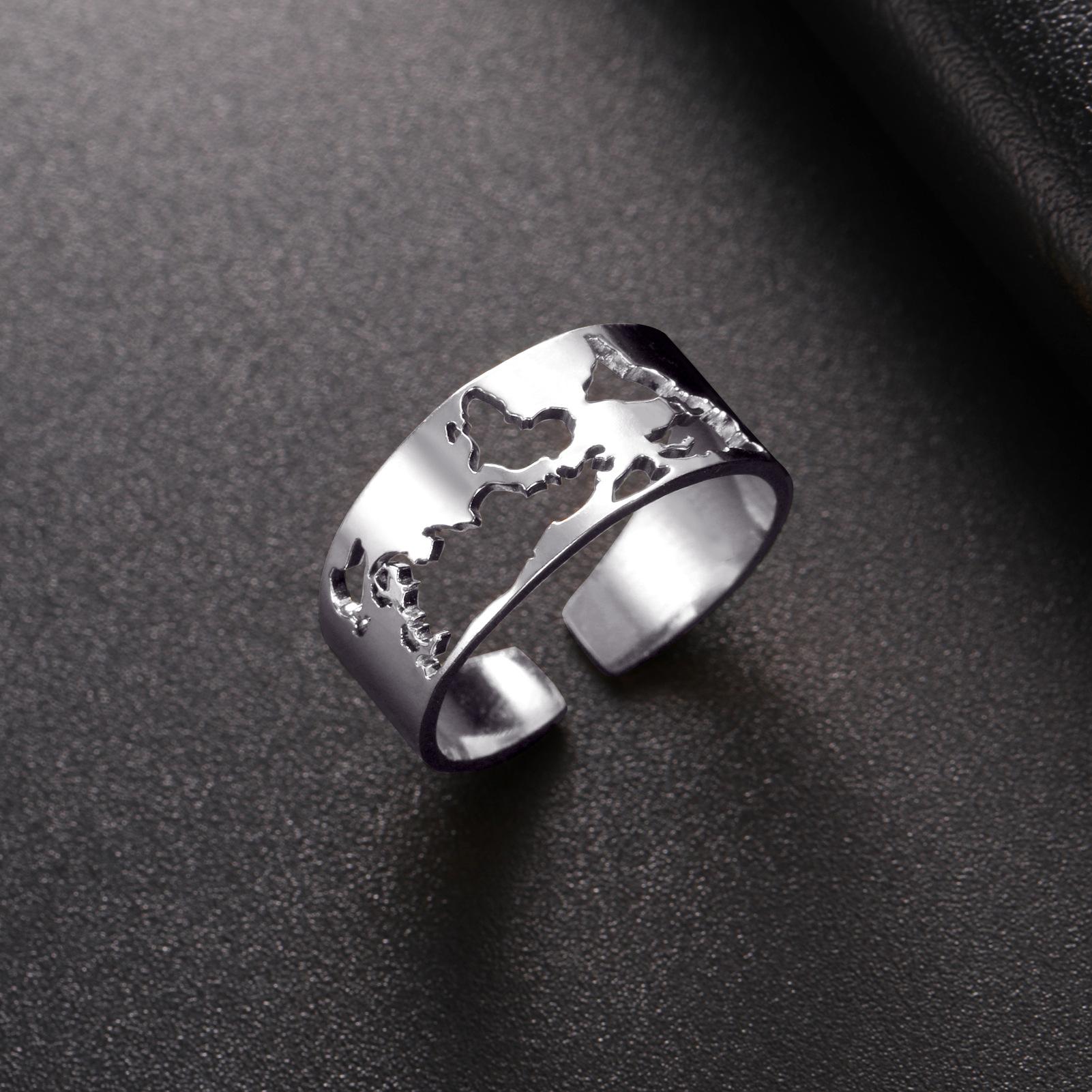 Neu 2025 Hohlkreuzring für Frauen Männer Edelstahl Verlobungsringe Hip Hop Religiöser christlicher Schmuck Paar Geschenke Geschenk Modeaccessoires