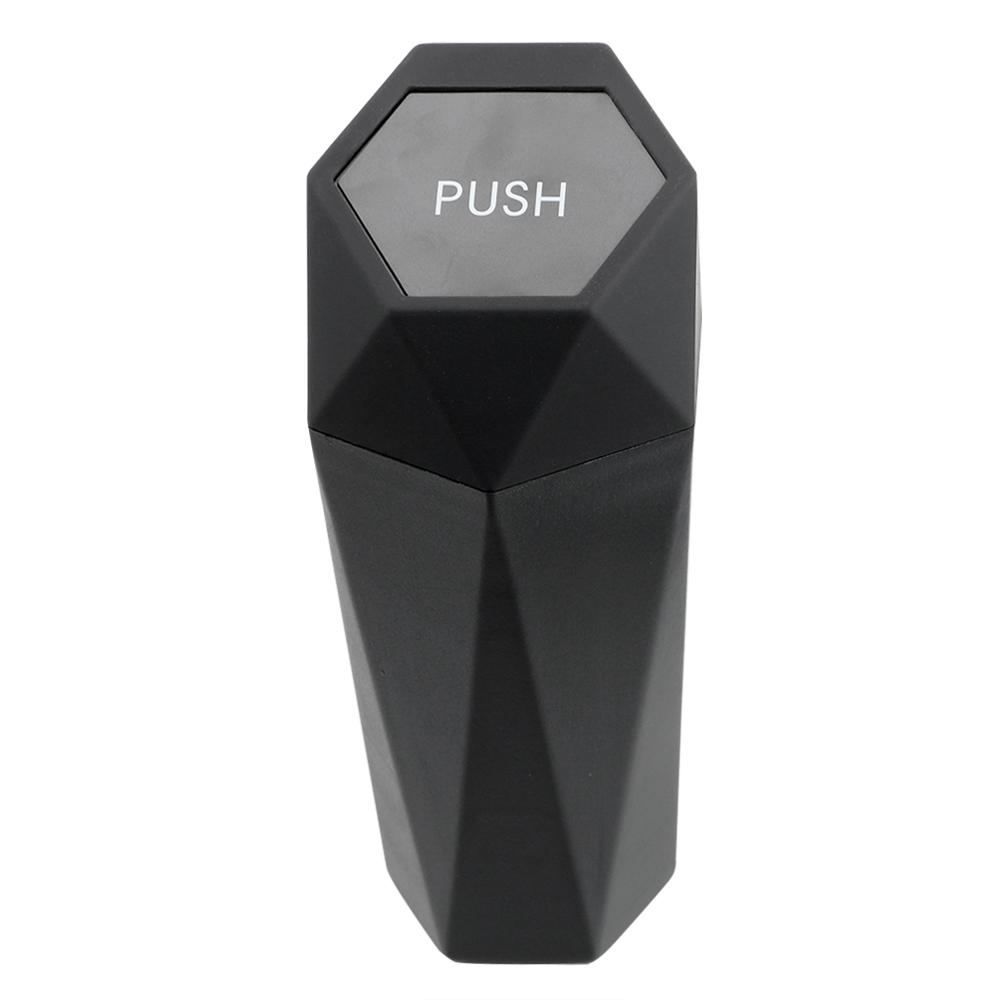 Tragbarer Auto-Mülleimer mit Deckel, Auto-Mülleimer, auslaufsicherer Auto-Mülleimer für Auto, Zuhause, Schlafzimmer, Büro, Mini-Mülltonne, Innenzubehör schwarz