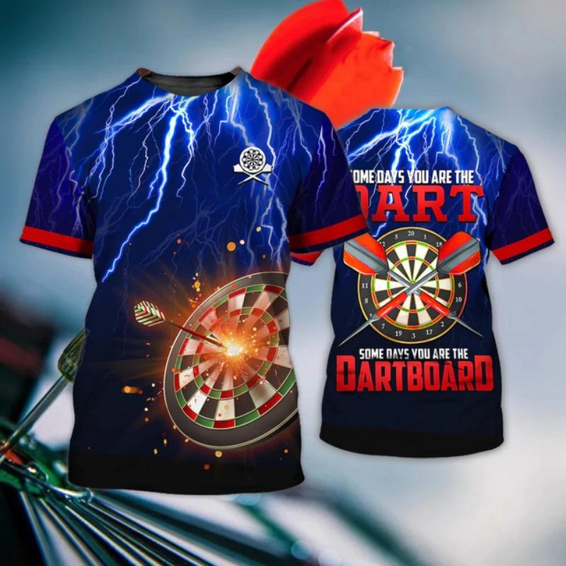 Sommer T-Shirts Darts 3D Druck T-Shirt Kinder Oansatz T-Shirt Mode Lässig Kawaii Jungen Mädchen Kinder Harajuku Tees Tops Kleidung 110 blue