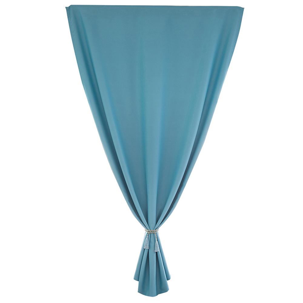 1PC Vorhang Aoresac Hause Einfache Einfarbig Blackout Doppelseitige Klett Vorhang Stoff Hause 100cm * 150cm blau