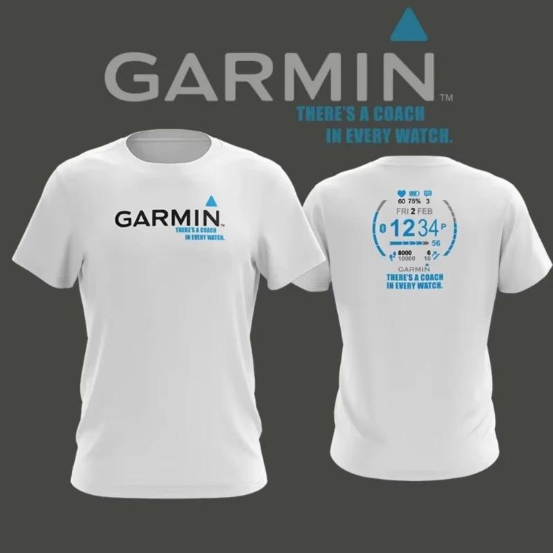 2026 Neues Mode-T-Shirt Garmin Baumwoll-T-Shirt Baju Garmin Mikrofaser Geeignet für Sportaktivitäten Unesix Oversize-T-Shirt XL schwarz
