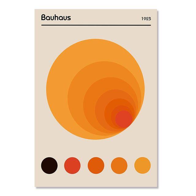 Abstraktes Bauhaus-Ausstellungsplakat, Wandkunst, Ölgemälde, moderne Geometrie, Japan, nordisch 40cm×50cm NoFrame