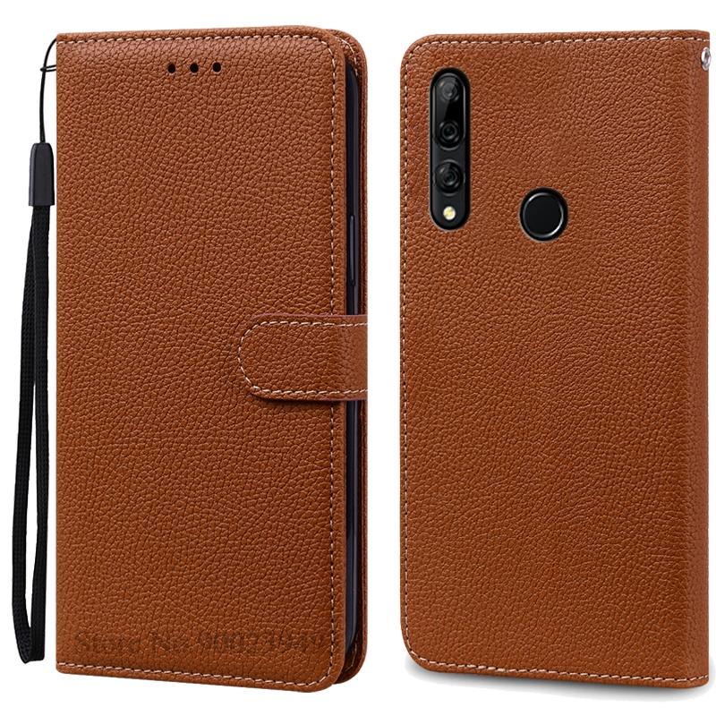 Hülle für Honor 9X Hülle Brieftasche Leder Klapphülle für Huawei Honor 9X Hülle Weiche Silikon Buchhülle Coque Fundas 9X(With Fingerprint) braun