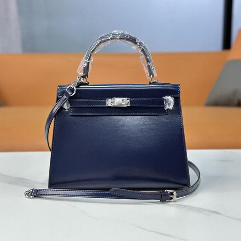 2025 neue Leder Rindsleder Damen Tasche Mini Tasche BOX Glänzend Leder Lackiert Leder Tasche + handtasche Schulter Tasche 25CM+1 thin shoulder strap